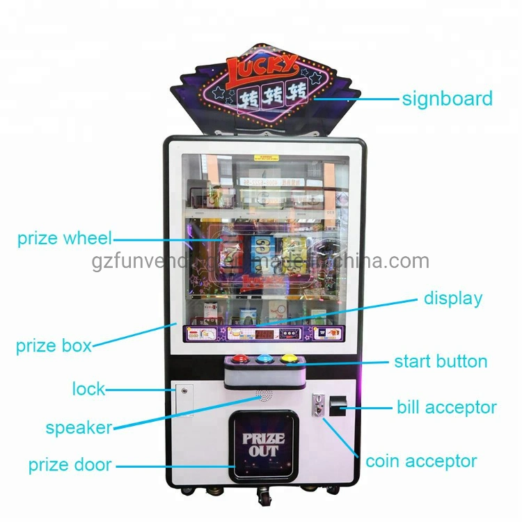 Coin Operated Indoor Lucky 666 Wheel Rolling Skill Get The Prize Arcade Game Machine